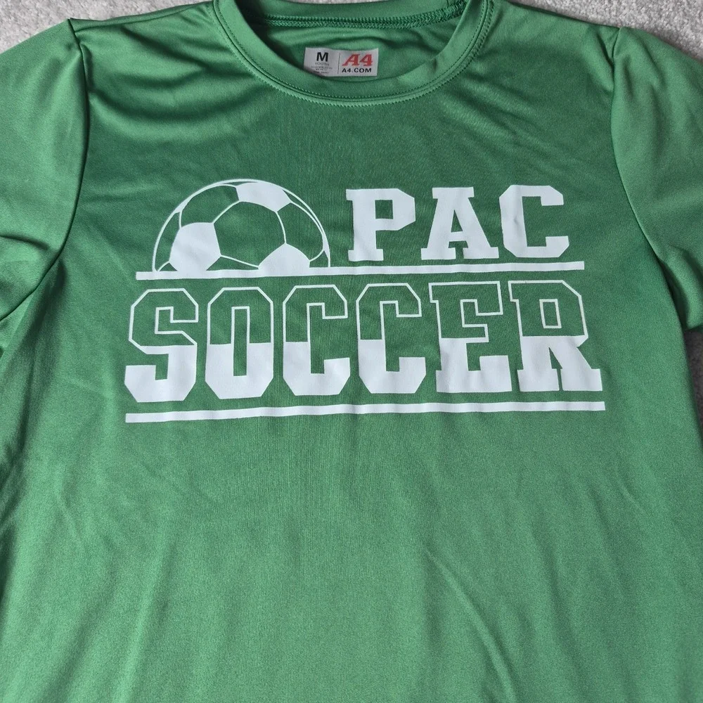 A4 Apparel performance Green PAC soccer t-shirt Youth Size Medium